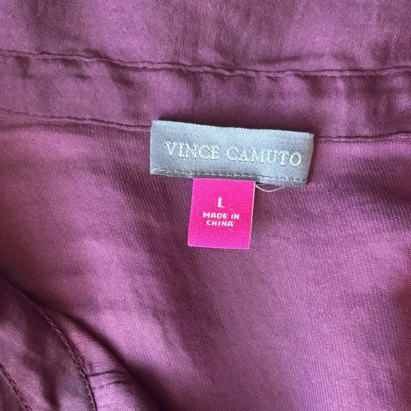 Vince Camuto Plum Short-Sleeve Blouse - Picture 2 of 4